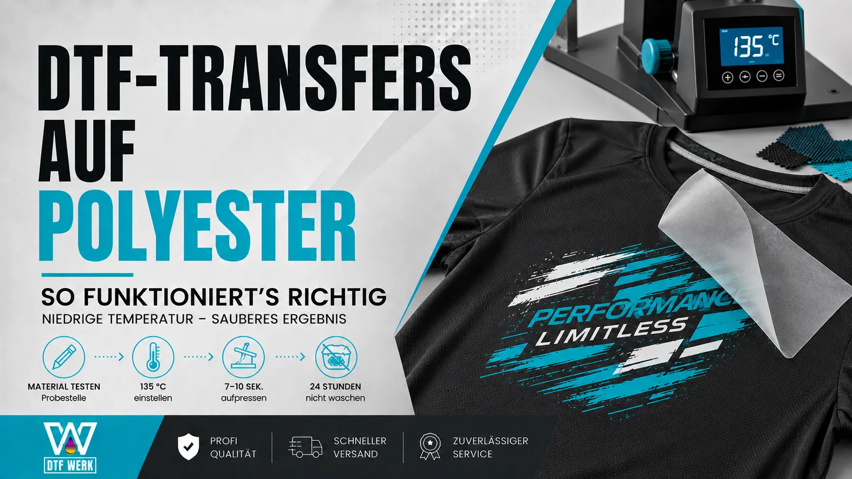 DTF-Transfers auf Polyester – funktioniert das?