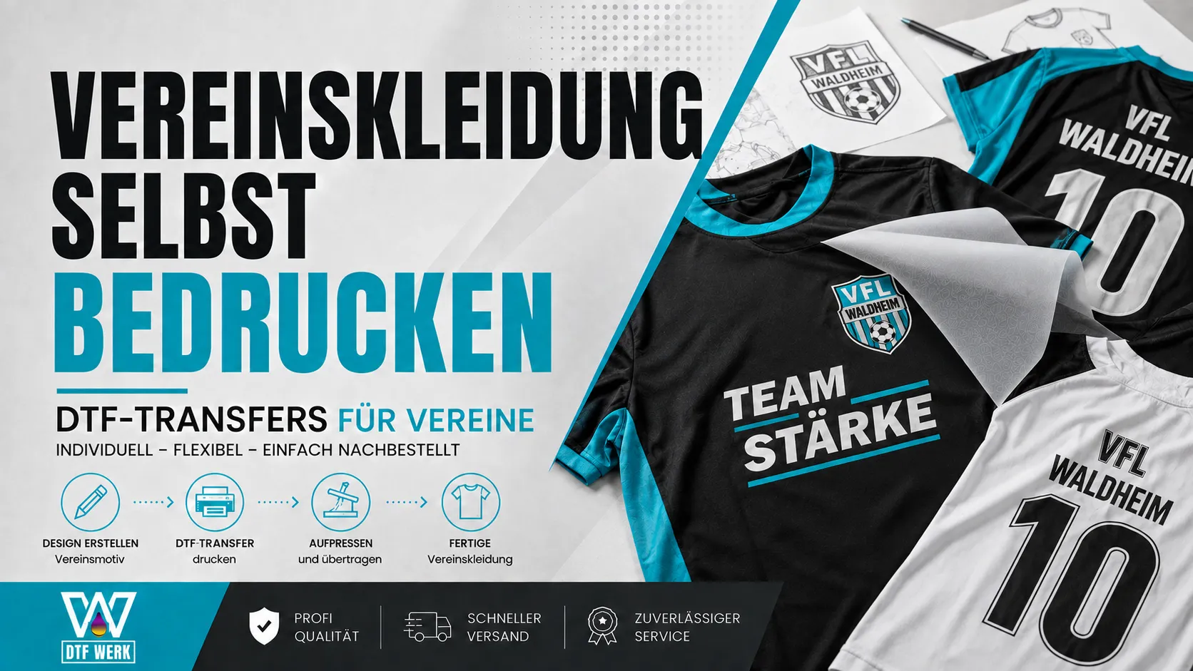 Vereinskleidung selbst bedrucken – DTF Transfers für Vereine